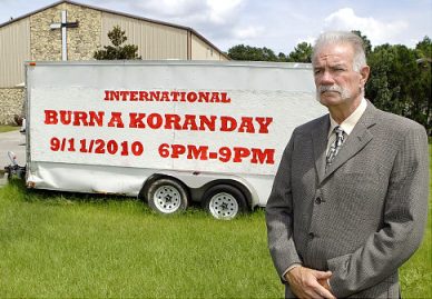 Monday, Aug. 30, 2010. Jones plans to burn copies of the Quran on church grounds to mark the Sept. 11, 2001 terrorist attacks on the United States that provoked the Afghan war.   (AP Photo/John Raoux)   